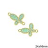 Casting Spacer Butterfly with Enamel 24x16mm