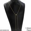Stainless Steel Round Snake Necklace 1.2mm with Stopper 8mm and Jump Rings