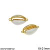 Brass Shell Spacer with Enamel 19-21mm
