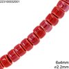 Ceramic Rondelle Bead 6x4mm with 2.2mm Hole