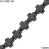 Hematite Cross Bead 10mm