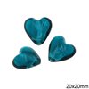 Χάνδρα Τύπου Murano Καρδιά 20x20mm