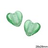 Murano Glass Bead Heart 28x28mm