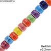 Ceramic Rondelle Bead 6x4mm with 2.2mm Hole
