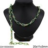 Acrylic Oval Link Chain 20x11x3mm with "8" Link 16mm