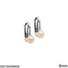 Stainless Steel Clip-on Earring with Pearl 8mm