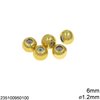 Brass Chain Stopper Bead with Silicone 6mm and Hole 1.2mm