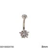 Stainless Steel Belly Button Ring Star 8mm