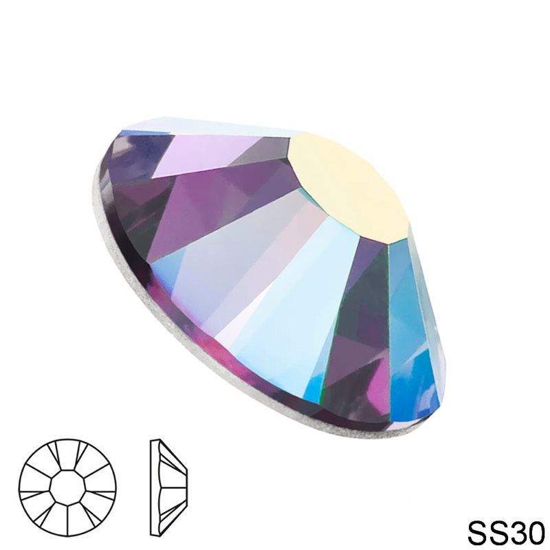 SS30  MC Rose Colour AB Flat Backs Preciosa