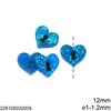 Synthetic Opal Flat Heart Lock Bead 12mm