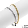 Stainless Steel Bismarck Chain Bracelet 4mm