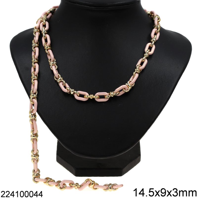 Αλυσίδα Ακρυλική Κρίκος Οβάλ 14.5x9x3mm με Ένωση "8" 16mm
