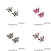 Σκουλαρίκια Ασημένια 925 Καρφωτά Πεταλούδα με Στράς 12x17mm