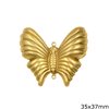 Brass Stamped Spacer Butterfly 35x37mm