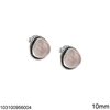 Silver 925 Earings with Pearshape Stone 10mm