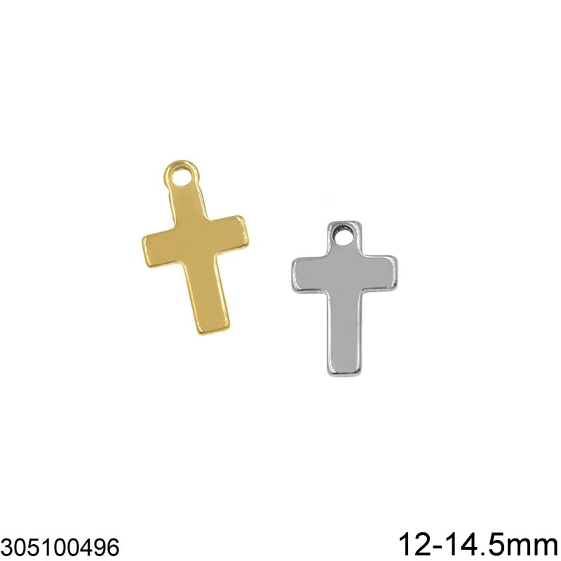 Stainless Steel Pendant Cross 12-14.5mm