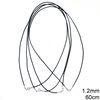 Rubber Cord Necklace 1.2mm with Silver 925 Clasp