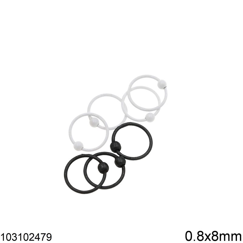 Σκουλαρίκι Ασημένιο 925 Μύτης 8mm με Μπίλια 2mm