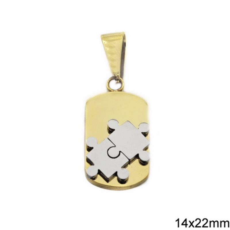 Stainless Steel Pendant Puzzle14x22mm