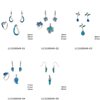 Silver 925 Set with Opal Earrings Pendant Rings