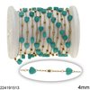Stainless Steel Chain with Jasper Heart Bead 4mm