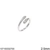 Silver 925 Ring Snake 2.5mm