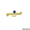 Silver 925 Safety Pin with Evil Eye 24x10mm