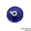 Ceramic Evil Eye Bead 25x10mm with 2mm Hole