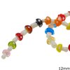 Murano Glass Mushroom Beads 12mm