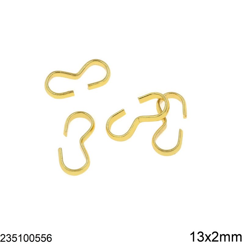 Brass '8' Hook 13x2mm