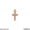 Casting Pendant Cross with Enamel 15x8mm