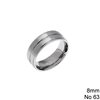 Stainless Steel Ring with Satin Finish 8mm