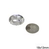 Oval Rhinestone 18x13mm, Crystal