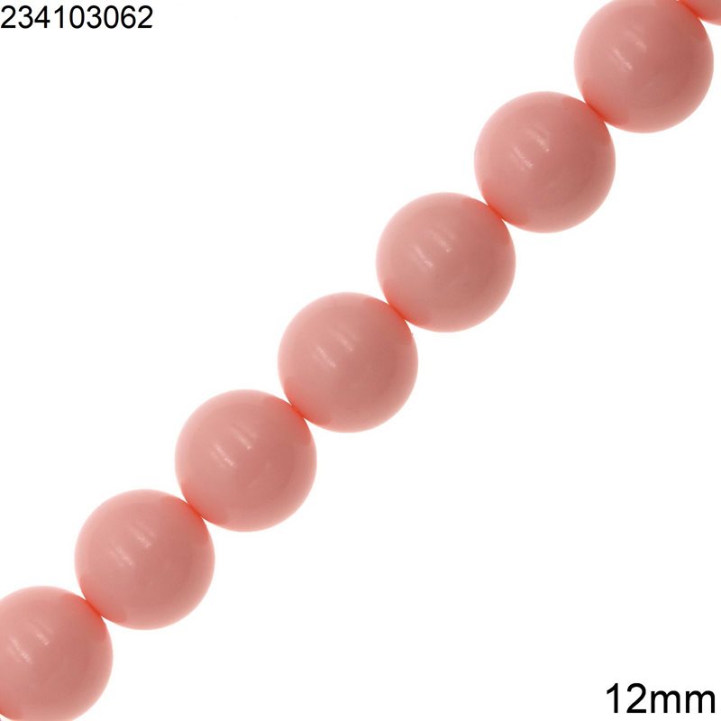 Χάνδες Απομίμηση Κοράλι Στρογγυλές 12mm, Ροζ