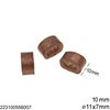 Χάνδρα Κεραμική Οβάλ Πλακέ 10mm με Τρύπα 11x7mm