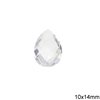 Pearshape Two Sided Briolette Crystal 10x14mm