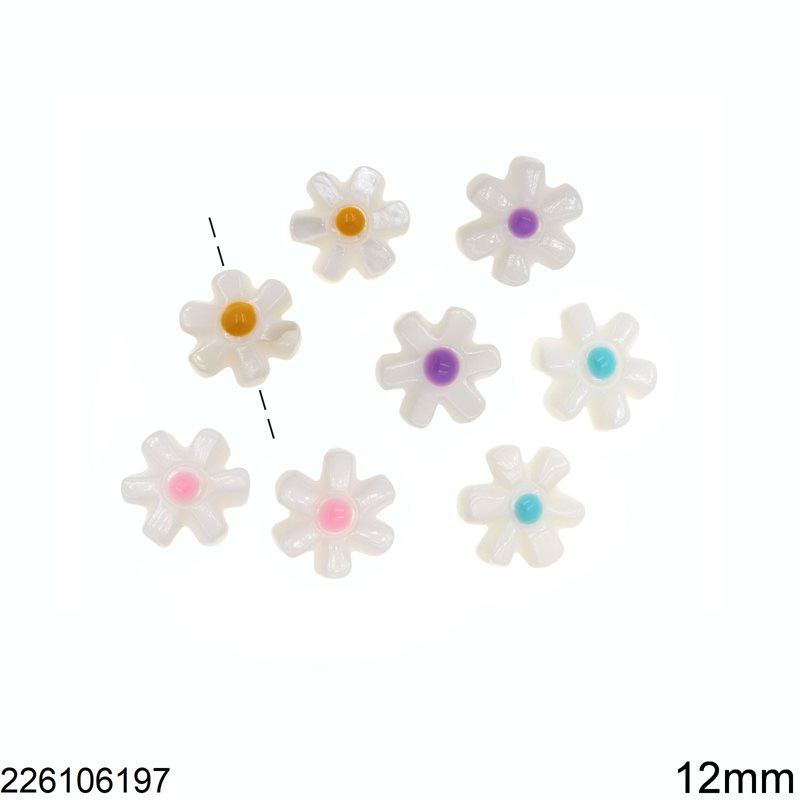 Mop-shell Flower Beads 12mm