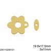 Casting Toggle Clasp Flower 19.8x17.5mm with Oval Bar 5x11mm