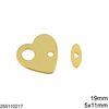 Casting Toggle Clasp Heart 19mm with Oval Bar 5x11mm