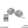 Χάνδρα Κεραμική Οβάλ Πλακέ 10mm με Τρύπα 11x7mm