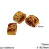 Χάνδρα Κεραμική Οβάλ Πλακέ 10mm με Τρύπα 11x7mm