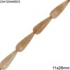 Jade Pearshape Faceted Bead 11x28mm