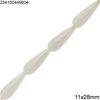 Jade Pearshape Faceted Bead 11x28mm