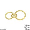 Silver 925 Hoop Chain 19 & 14.5 & 10mm, Gold Plated