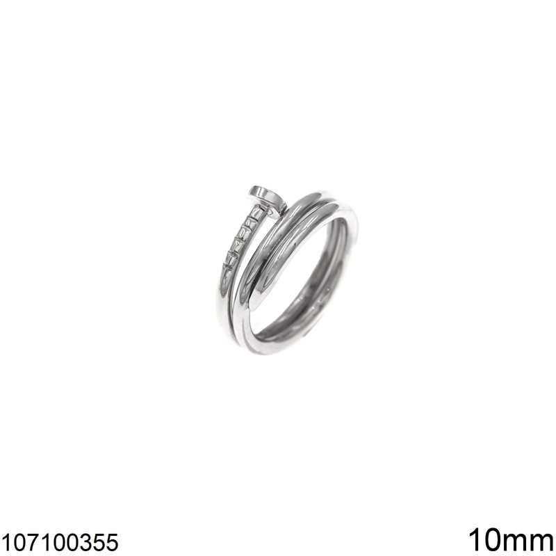 Δαχτυλίδι Ασημένιο 925 Καρφί 10mm