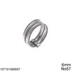 Silver 925 Quintuple Ring 6mm