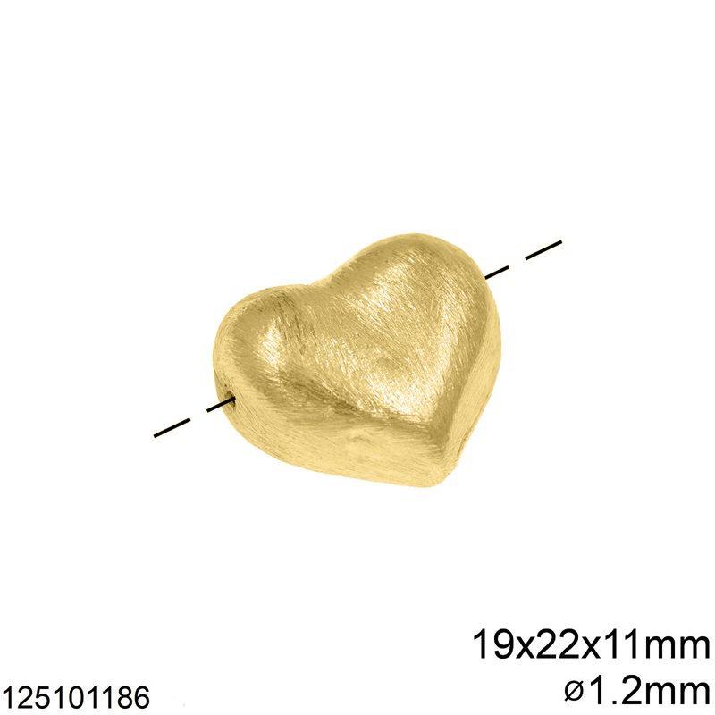  Χάνδρα Ασημένια 925 Καρδιά 19x22x11 με Τρύπα 1.2mm