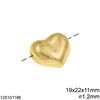 Silver 925 Bead Heart 19x22x11mm with Hole 1.2mm