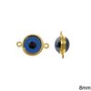 Silver 925 Handmade Pendant Glass Evil Eye 8mm