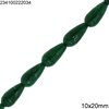 Jade Faceted Pearshape Beads 10x20mm